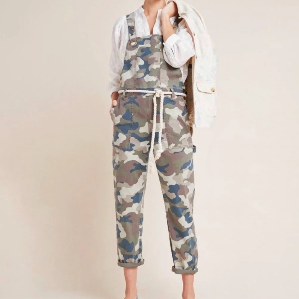 Anthropologie Carter Utility Dungarees
Camo Overalls with Rope Detail - Picture 1 of 6